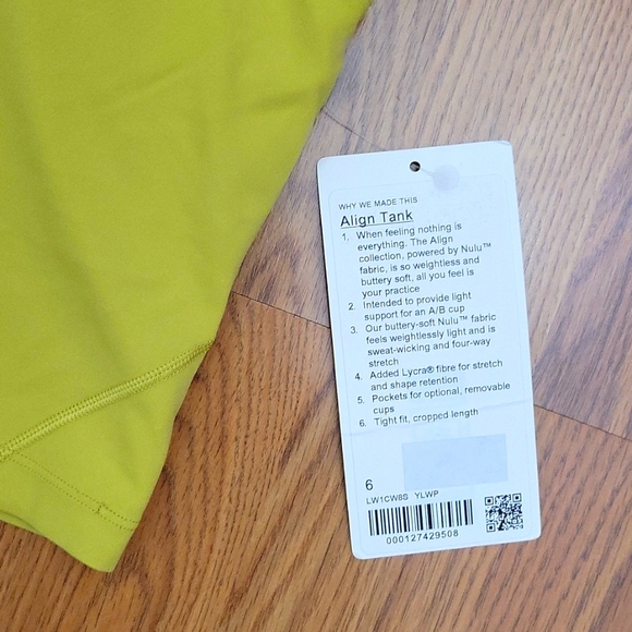❌❌❌SOLD❌❌❌NWT lululemon Align Tank 6 - Picture 4 of 6